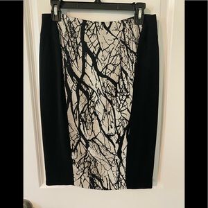 Skirt and blouse set black and white